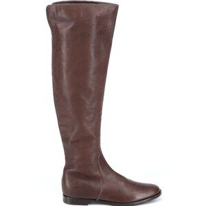 Sergio Rossi Brown Leather Boots Sz 37